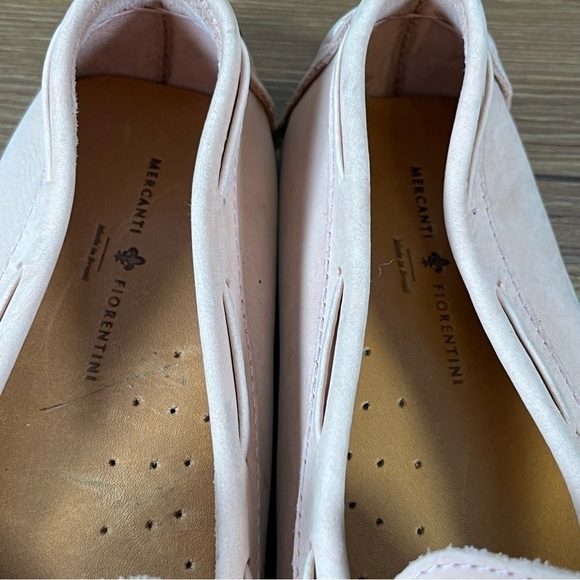 Mercanti Fiorentino Pink Suede Slip-On Loafers Women’s Size 9.5 Shoes Flats - Picture 10 of 12
